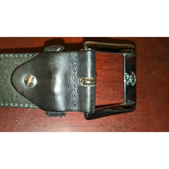 Black Paul Shark Belt Leather Fabric Size 85 Black Women Sailing Nautical Flags - Picture 8 of 10